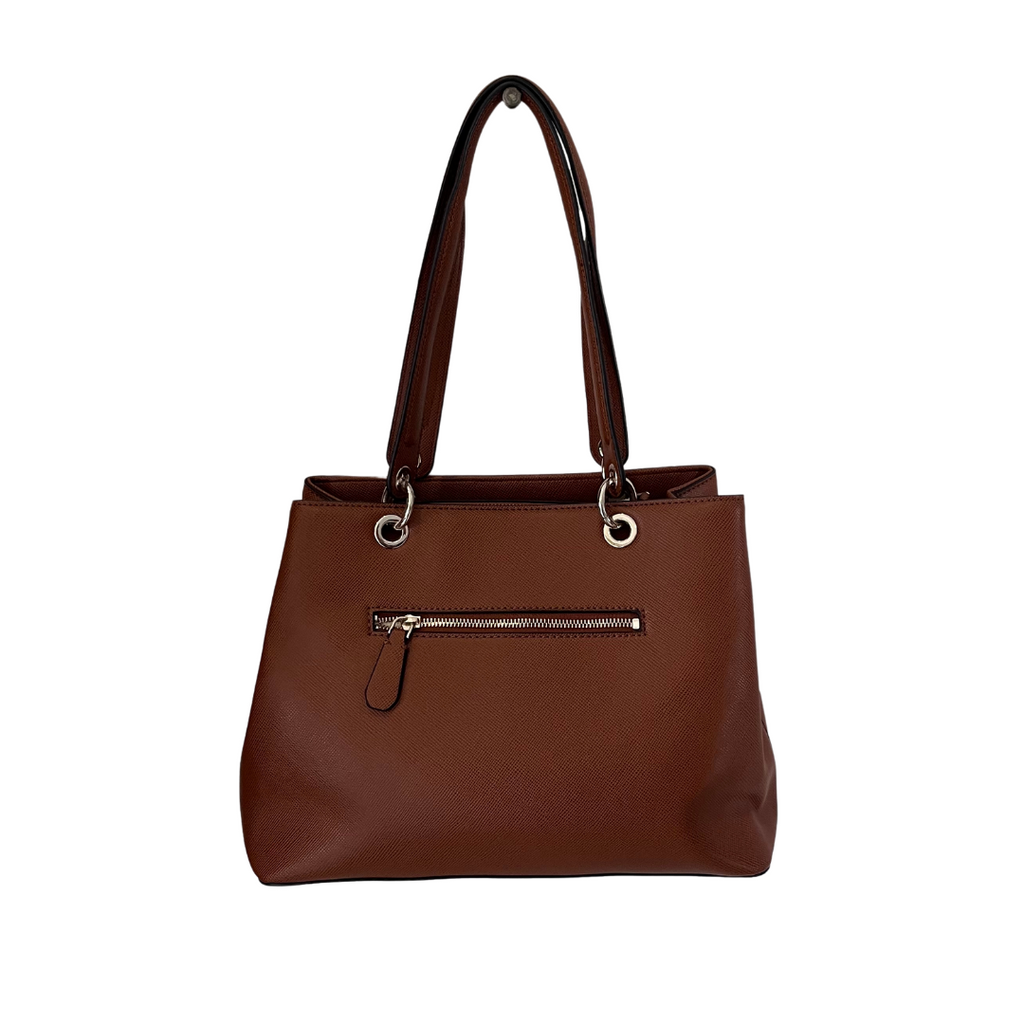 Guess Brown Kamryn Shopper Tote Bag | Gently Used |