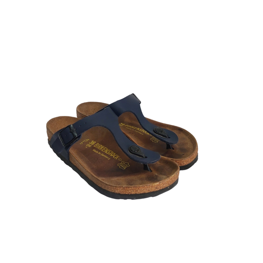 Birkenstock Navy Gizeh Thong Sandals | Gently Used |