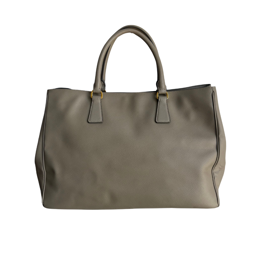 Prada Grey Saffiano Leather Large Tote Bag | Gently Used |