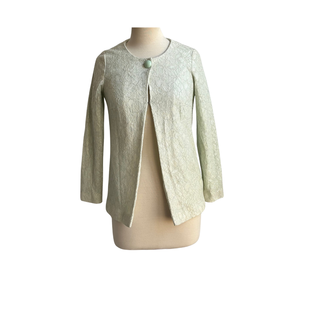 Iconic Mint Green Thread Embroidered Jacket | Gently Used |
