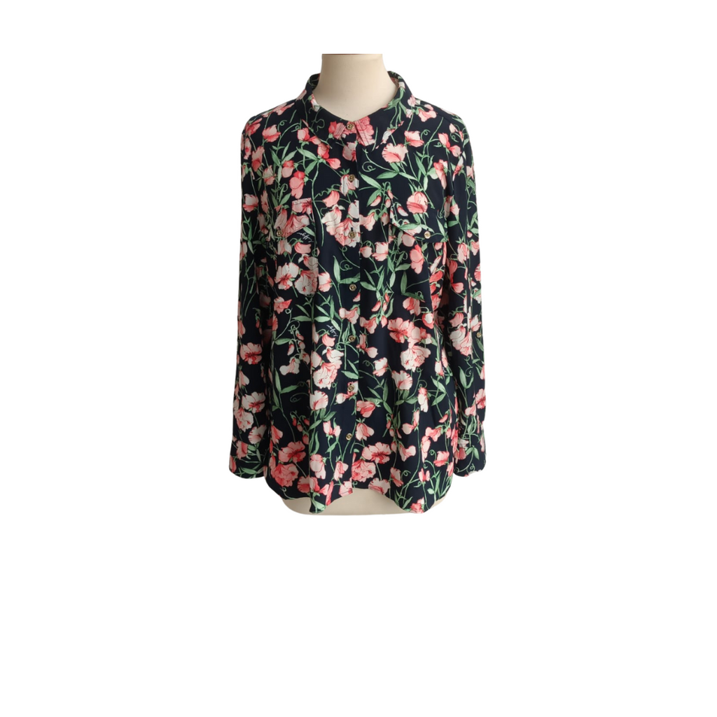 Tommy Hilfiger Navy Floral Button Down Shirt | Brand New |