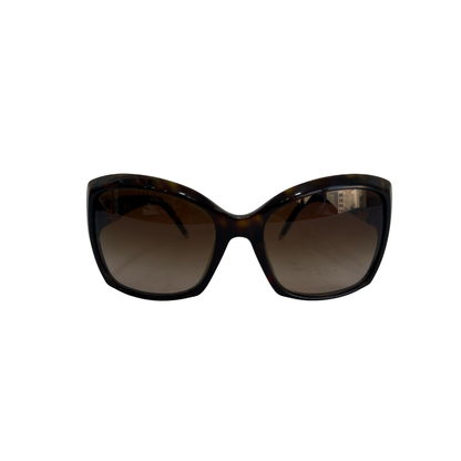 Bvlgari Dark Havana Oversized Butterfly Sunglasses | Pre Loved |