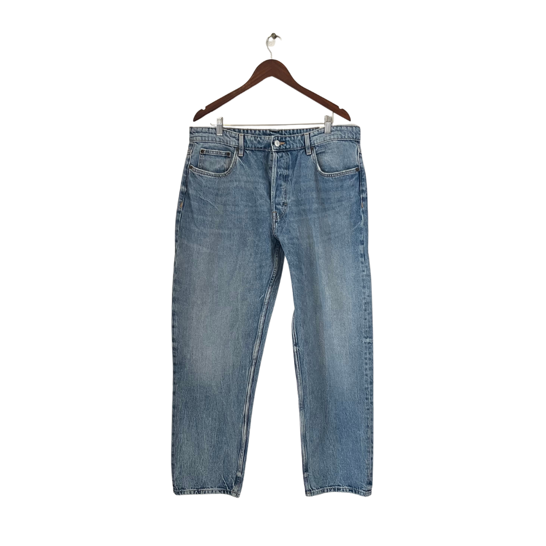 ZARA Men s Blue Denim Straight Leg Jeans Brand New Secret Stash
