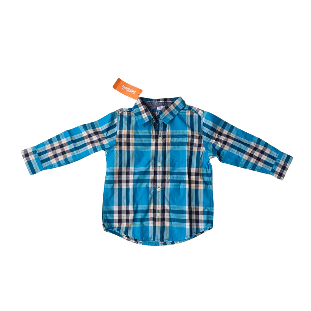 Gymboree Blue Plaid Collared Shirt (2 Years) | Brand New |