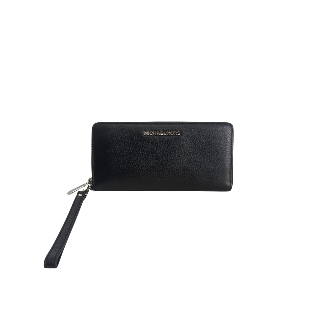 Michael Kors Black Leather Large Continental Wallet | Gently Used |