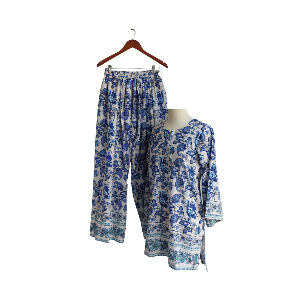 Misaal Blue Floral Printed Co-ord | Gently Used |
