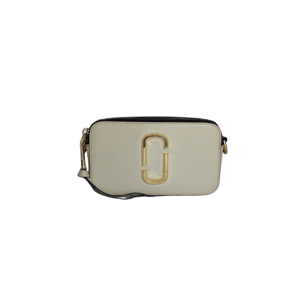 Marc Jacobs Beige & Black Multi Snapshot Crossbody Bag | Pre Loved |