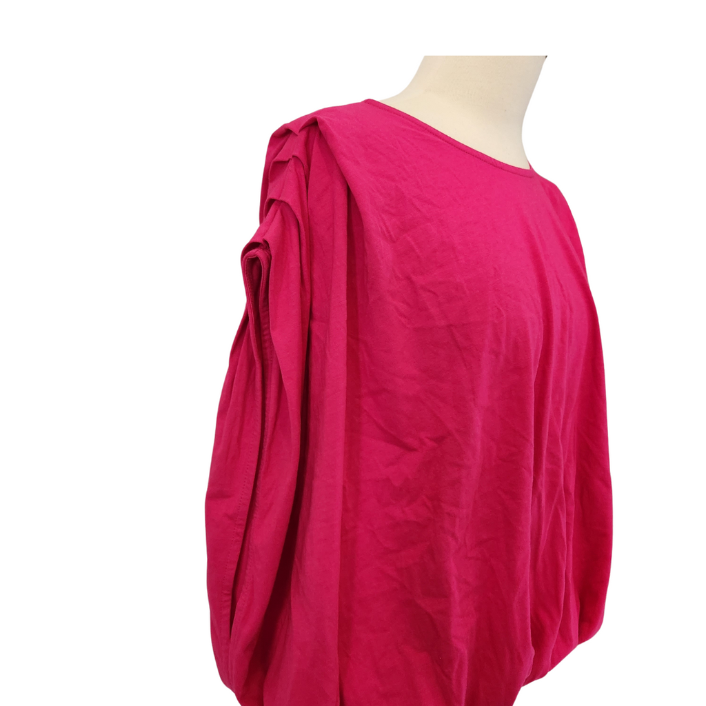 ZARA Pink Cap-sleeves Pleated Top | Brand New |