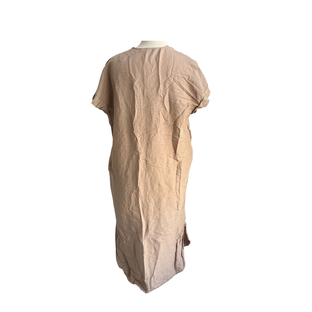 Zara Brown Khaki V-Neck Tunic | Gently Used |