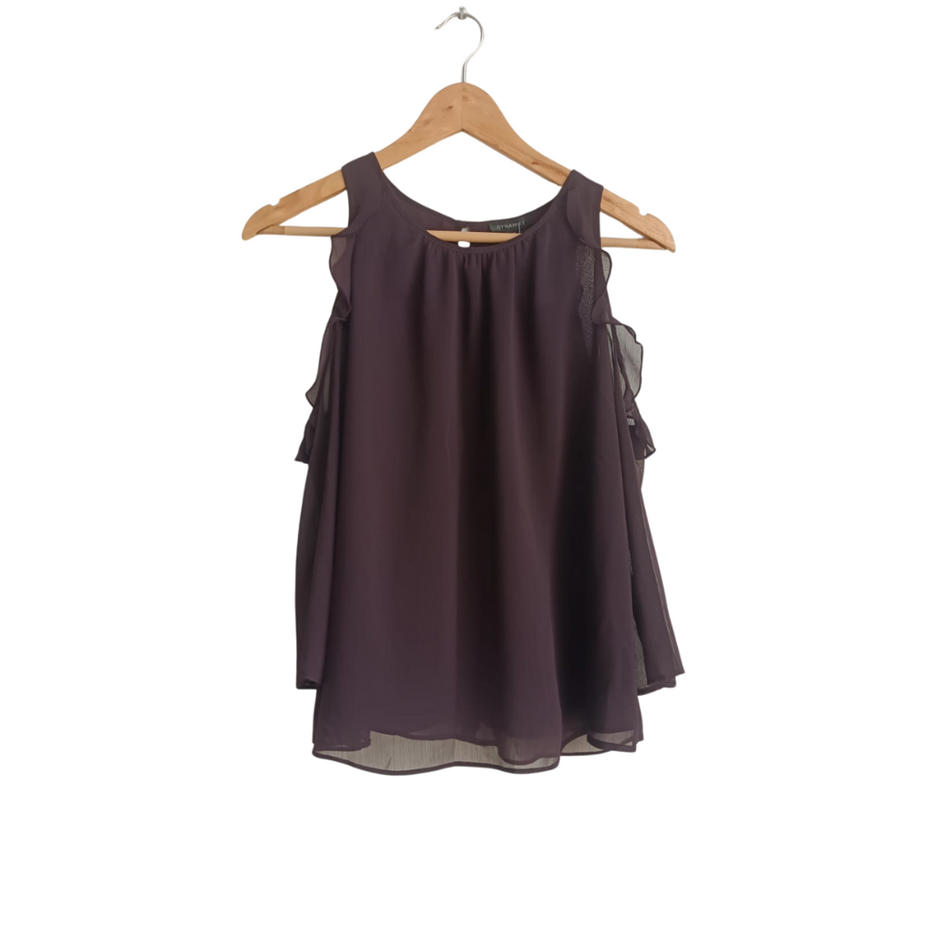 Dynamite Purple Cold Shoulder Top | Gently Used |