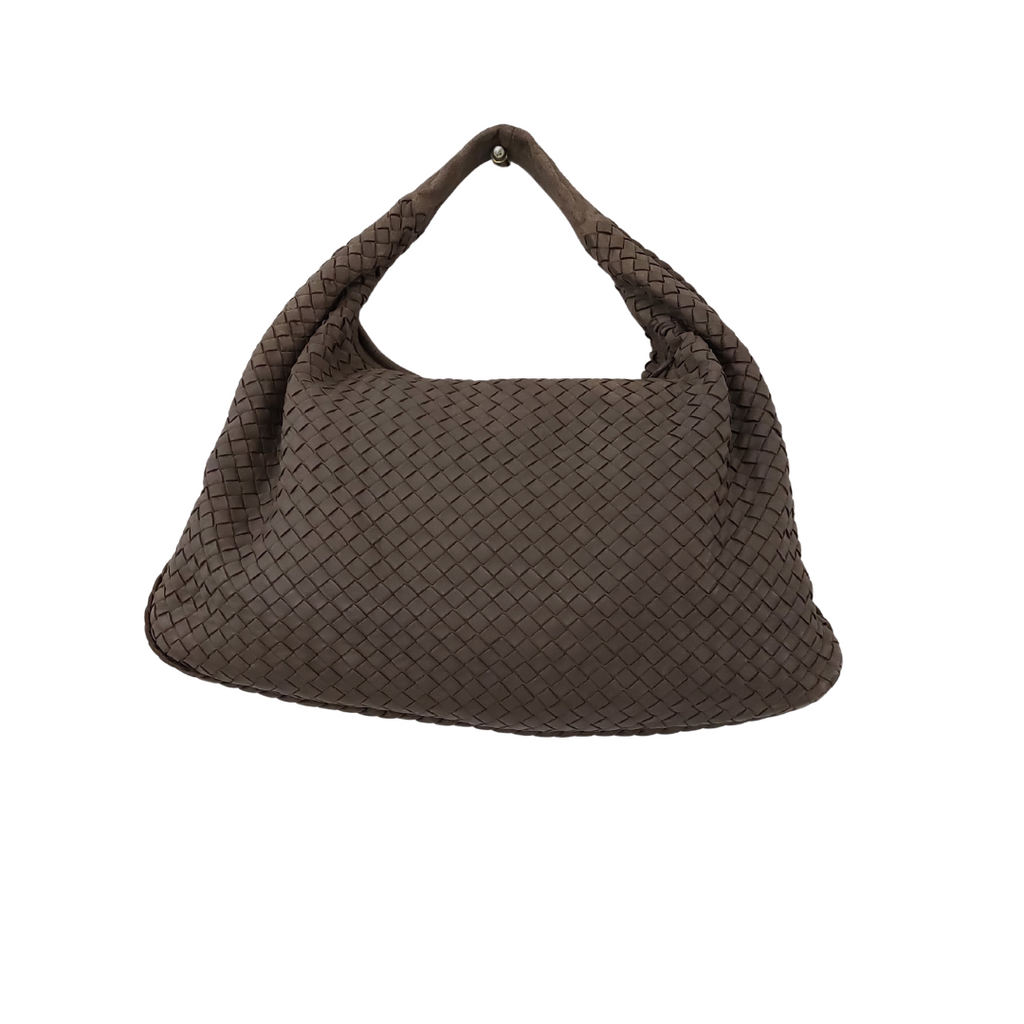 Bottega Veneta Nappa Leather Intrecciato Grey Hobo Shoulder Bag | Pre Loved |
