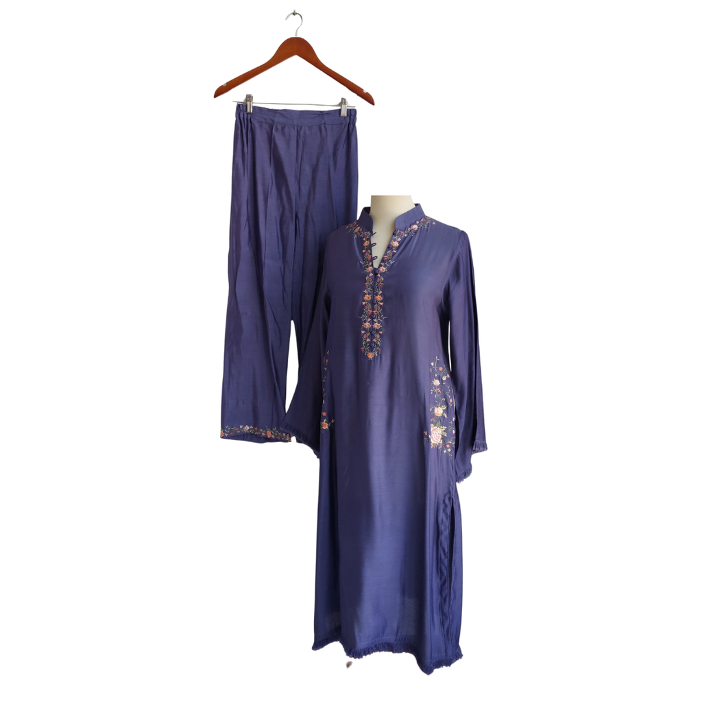 Saira Habib Purple Embroidered Co-ord Set | Pre Loved |