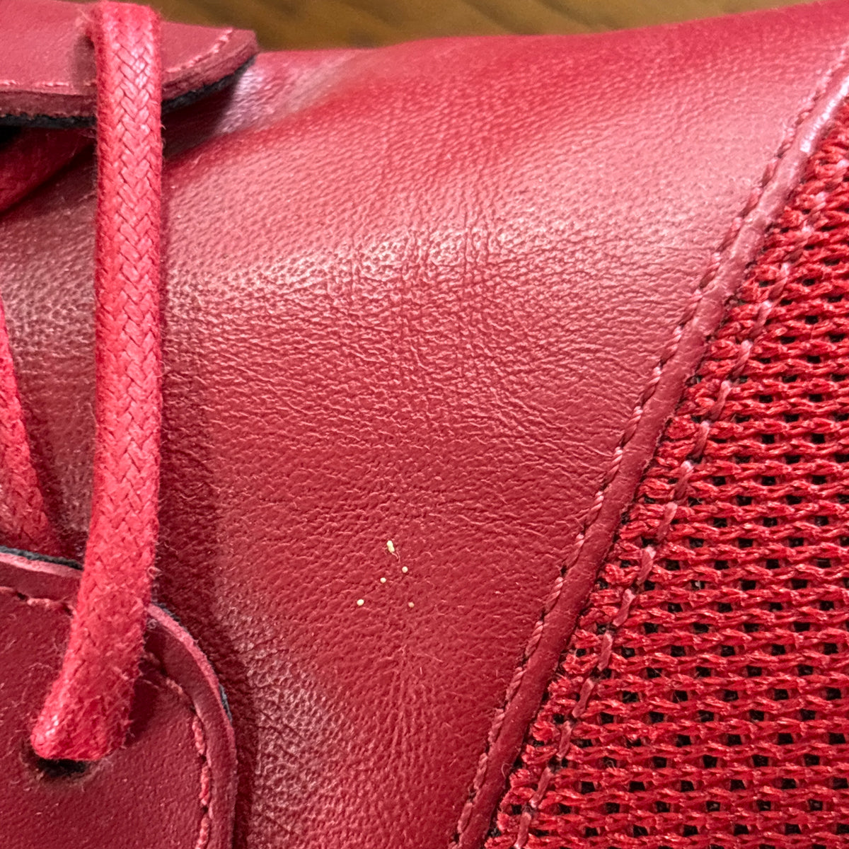 Giuseppe Zanotti Red Leather & Mesh Megatron Lace Up Trainers Sneakers | Like New |
