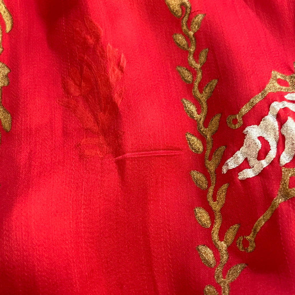 Annus Abrar Red Embroidered And Embellished Long Kurta | Pre Loved |