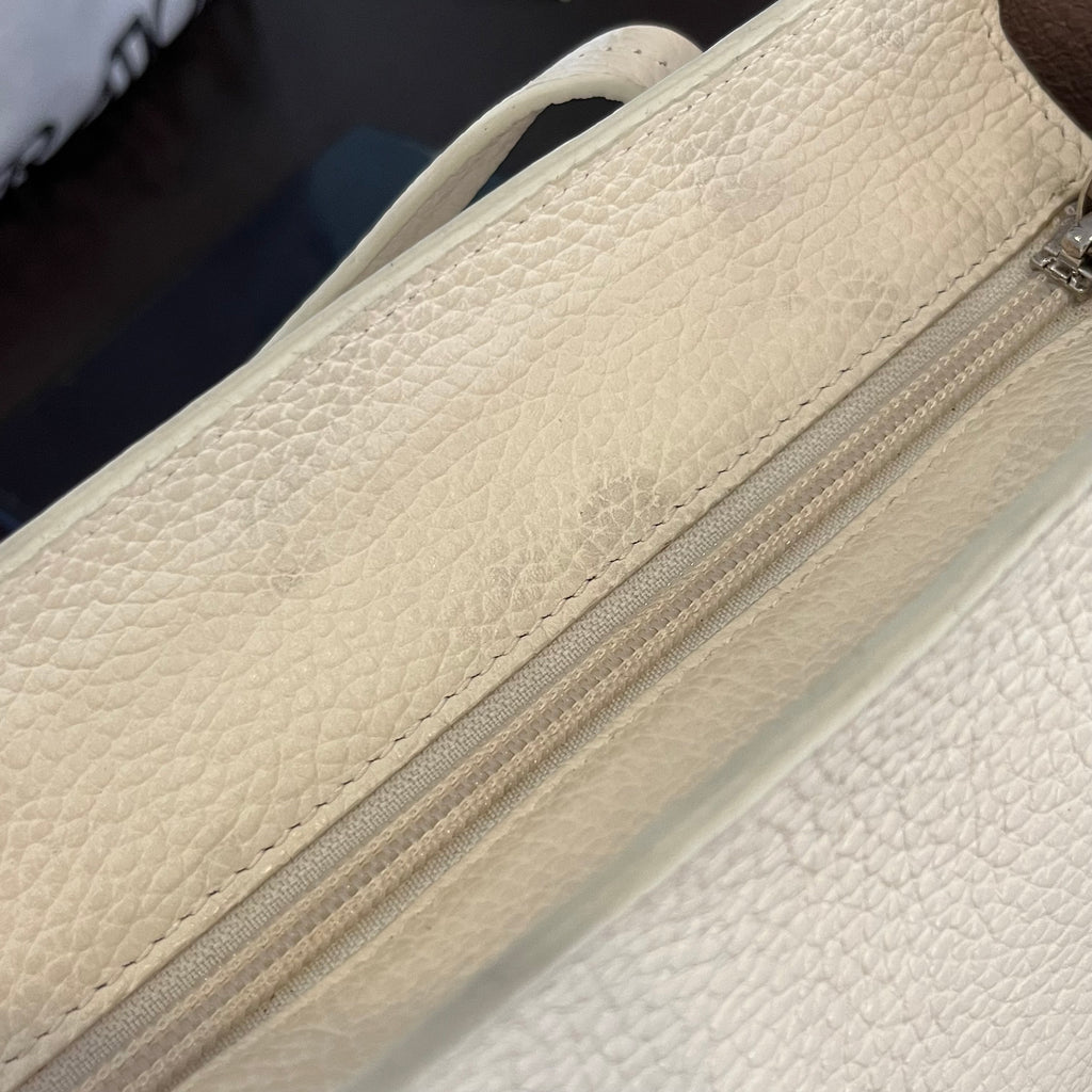 Salvatore Ferragamo Off-white Leather Small Tote Bag | Pre Loved |