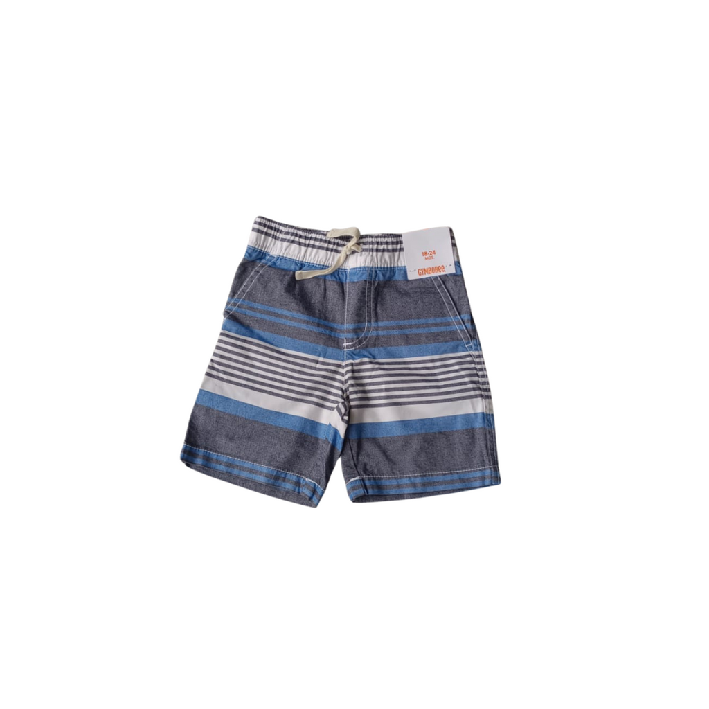 Gymboree Blue,Grey, and White Striped Shorts (18-24 Months) | Brand New |