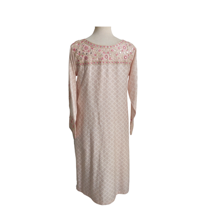 Threads & Motifs Light Pink Mirror Embroidered Outfit (3 Pieces) | Gently Used |