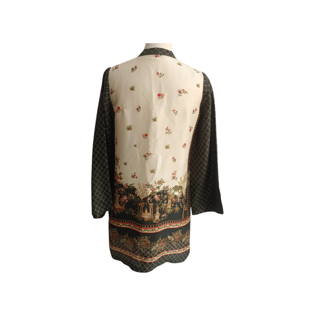 Sania Maskatiya Beige & Black Printed Kurta | Pre Loved |