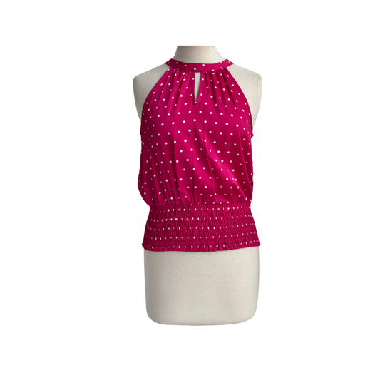 I.N.C Pink Polka Dot Top | Gently Used |