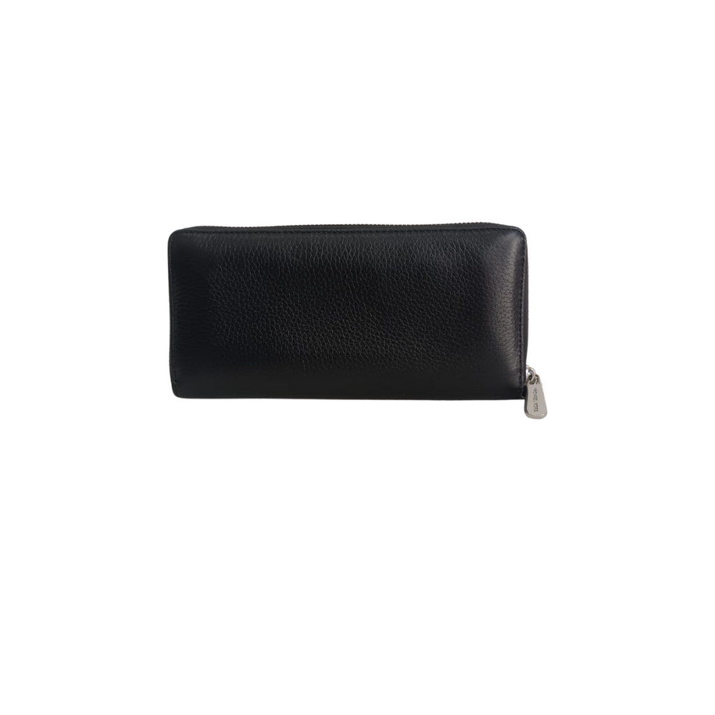 Michael Kors Black Leather Large Continental Wallet | Gently Used |