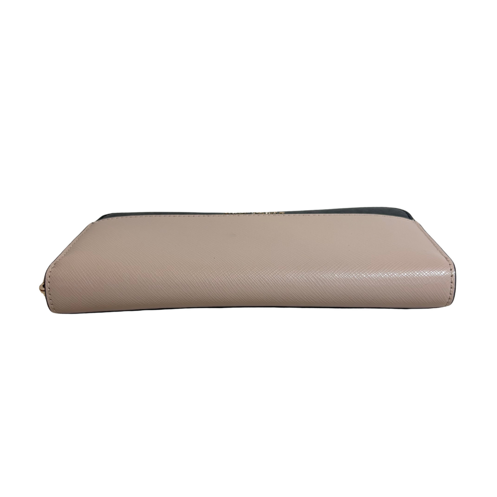 Kate Spade Black & Beige Leather Large 'Madison' Continental Wallet | Brand New |