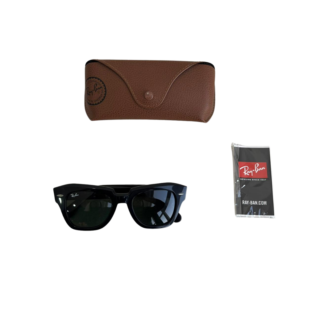 Ray Ban Black Square RB2186 Unisex Sunglasses | Gently Used |