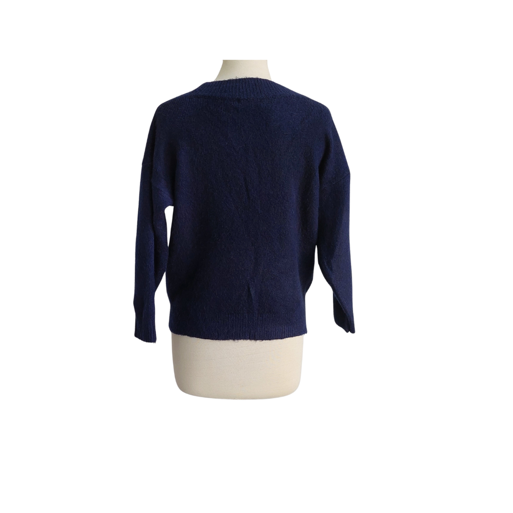 Wallis Navy Blue Sequin Star Sweater | Pre Loved |