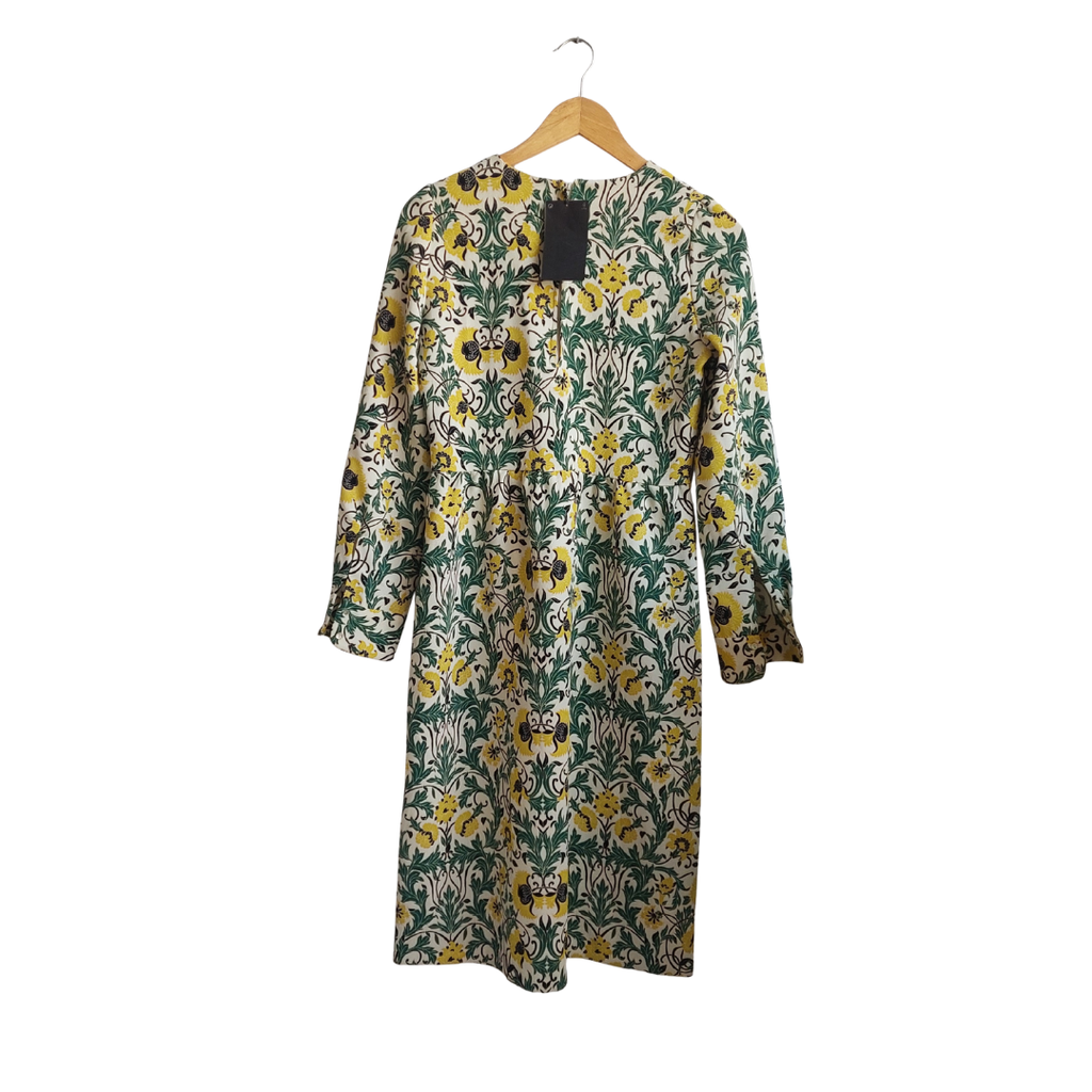 Zara Cream Floral Printed Midi Dress | Brand New |