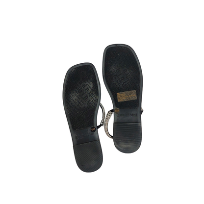 Gianni Binni Black Rhinestone Sandals | Like New |