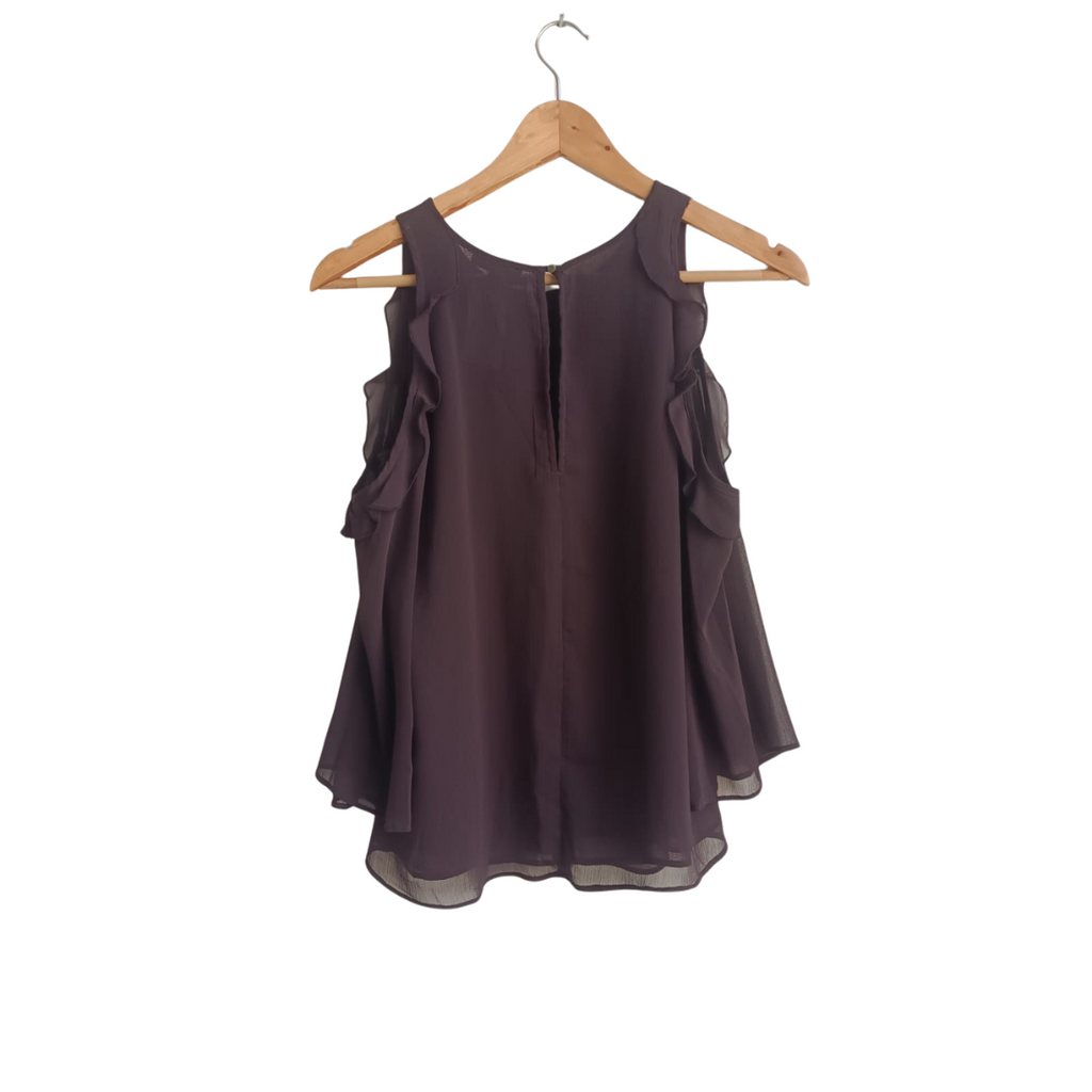 Dynamite Purple Cold Shoulder Top | Gently Used |