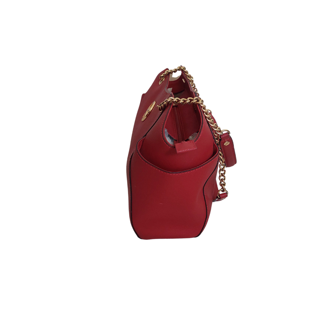 Michael Kors Red Jet Set Travel Large Chain Shoulder Tote Bag | Pre Loved |