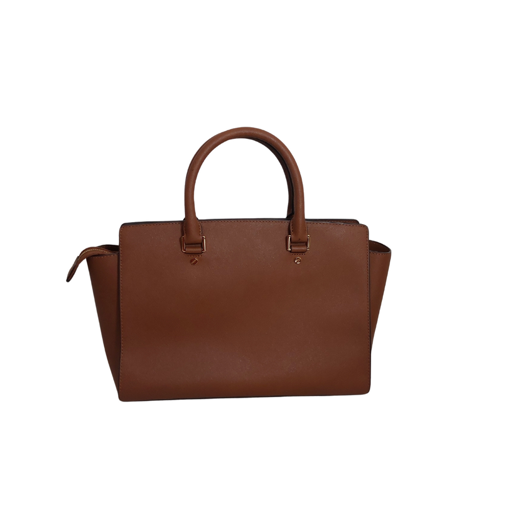 Michael Kors Selma Tan Leather Satchel Bag | Pre Loved |