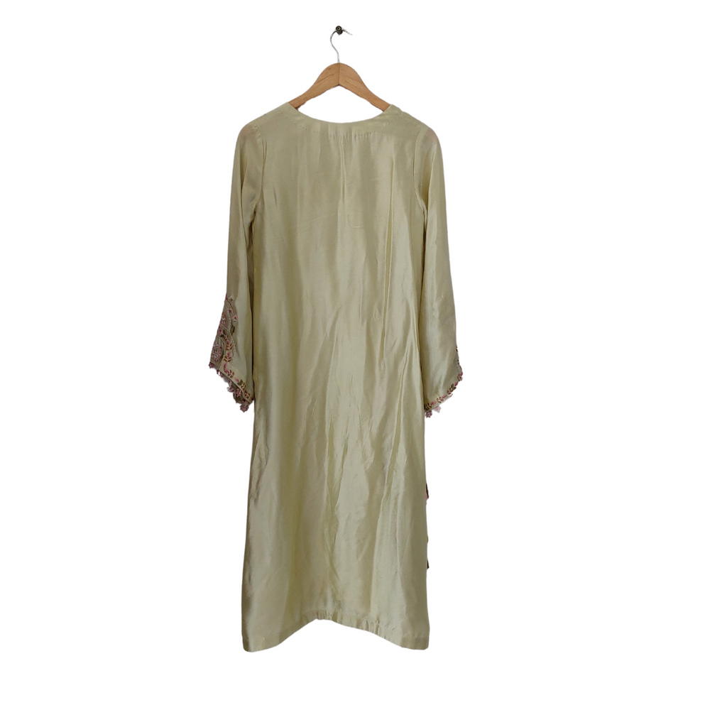 Amna Arshad Yellow Embroidered Silk Outfit (3 PCS) | Gently Used |