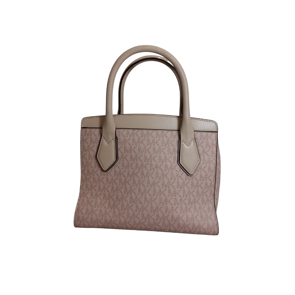 Michael Kors Light Pink Monogrammed MD Messenger Bag | Pre Loved |
