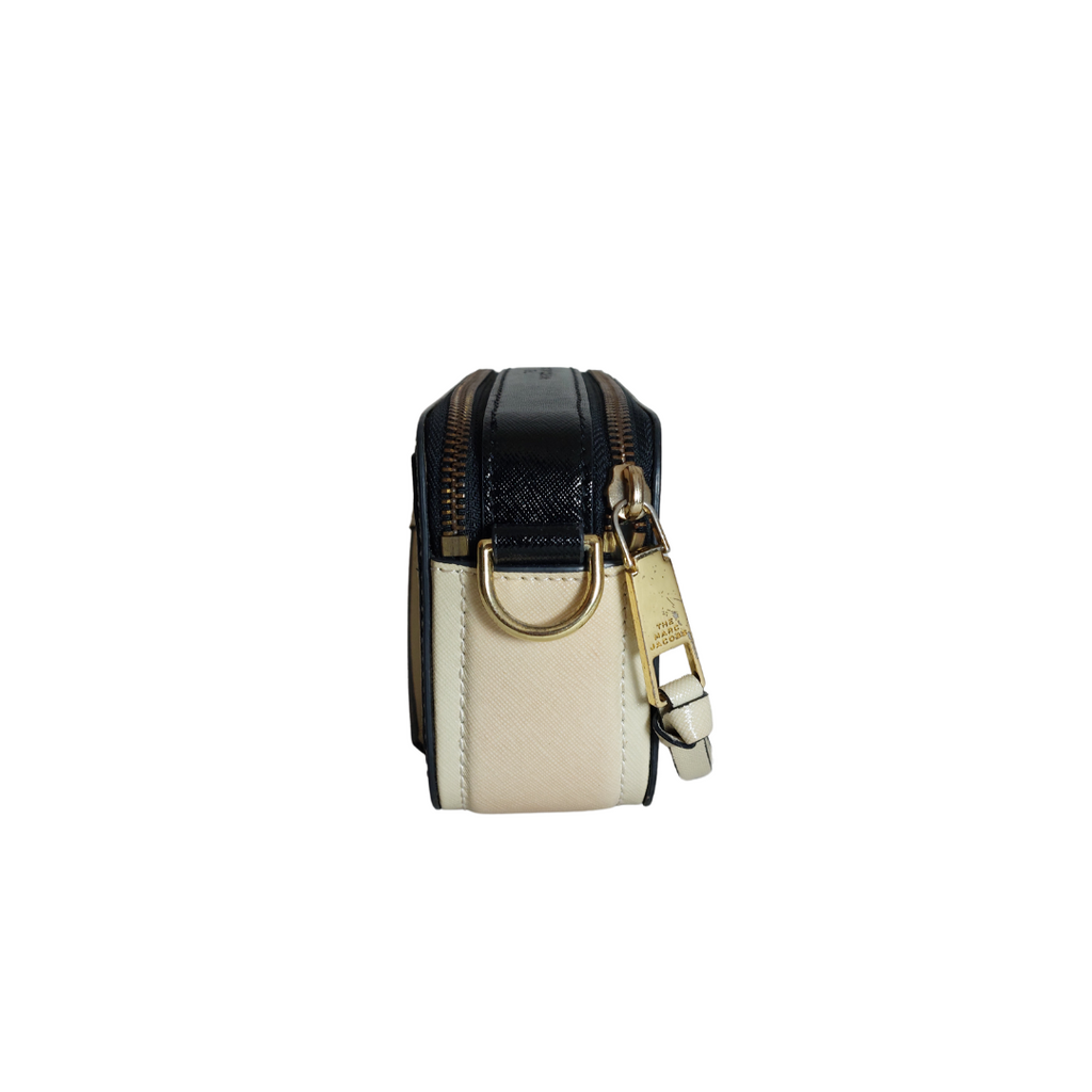Marc Jacobs Beige & Black Multi Snapshot Crossbody Bag | Pre Loved |