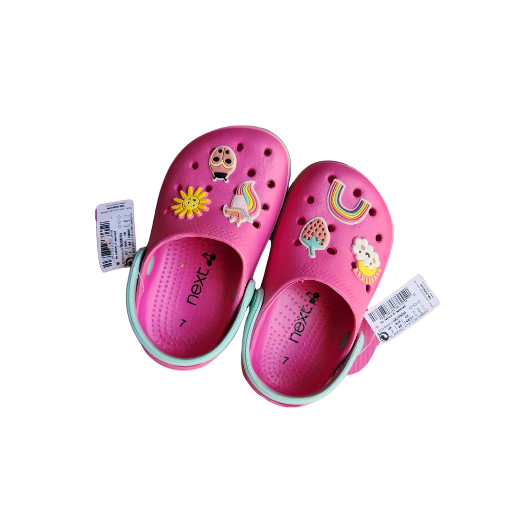 NEXT Crocs Pink Clog Shoes (Toddler Size 7) | Brand New |