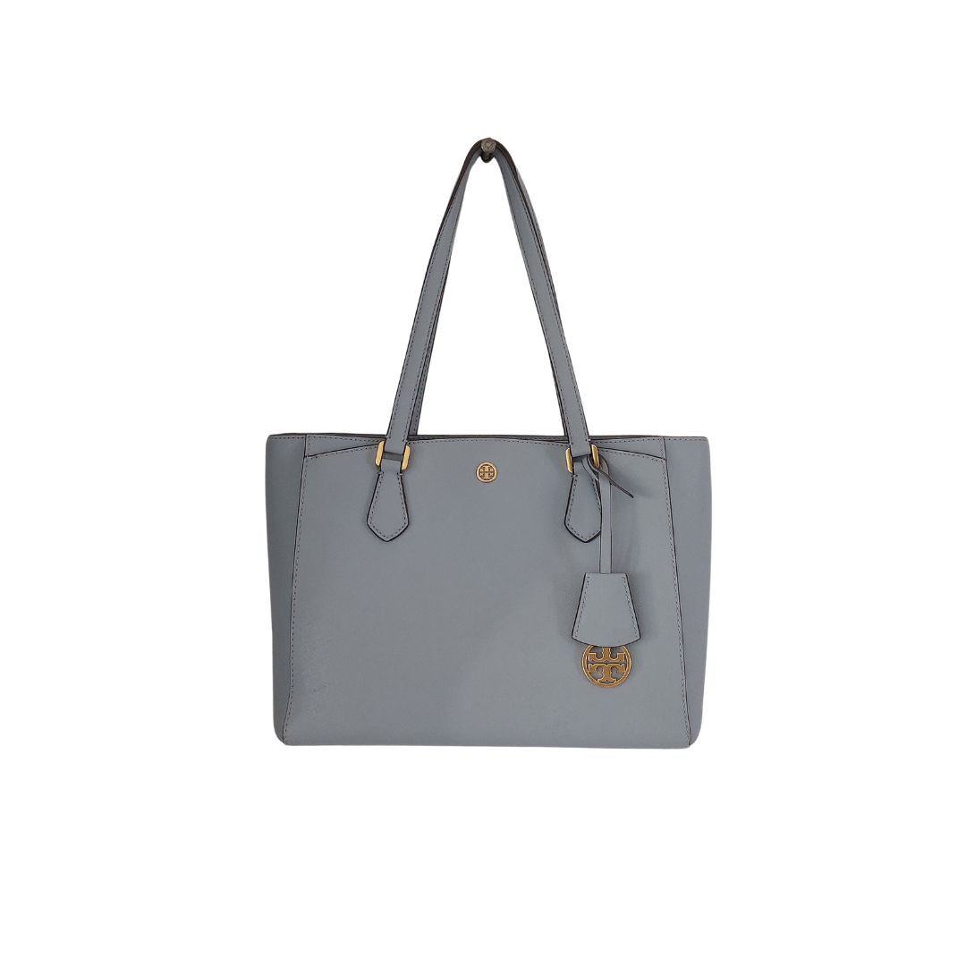 Tory Burch Bluewood Robinson Saffiano Leather Tote Pre Loved Secret Stash