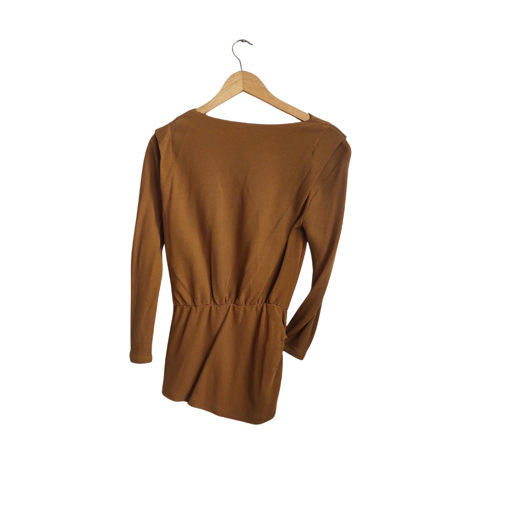 Zara Bronze Cowl Neckline Top | Brand New |