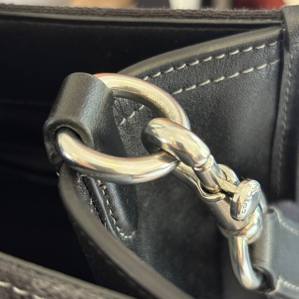 Coach Black Smith Signature Jacquard Tote Bag | Gently Used |
