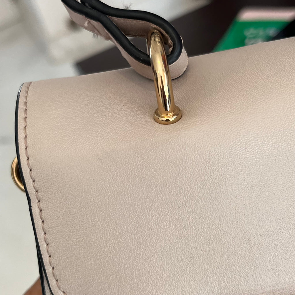 ALDO Taupe Lock detail Top Handle Bag | Pre Loved |