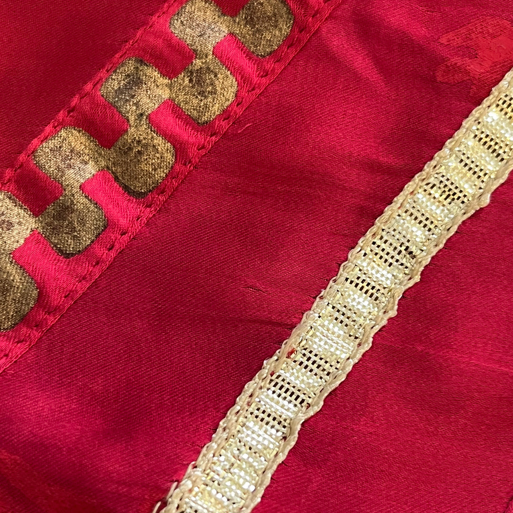Annus Abrar Red Embroidered And Embellished Long Kurta | Pre Loved |