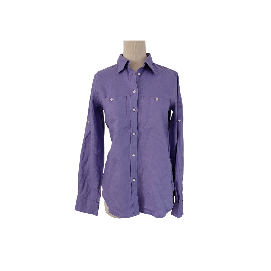 Lauren Ralph Lauren Purple Collared Shirt | Pre Loved |