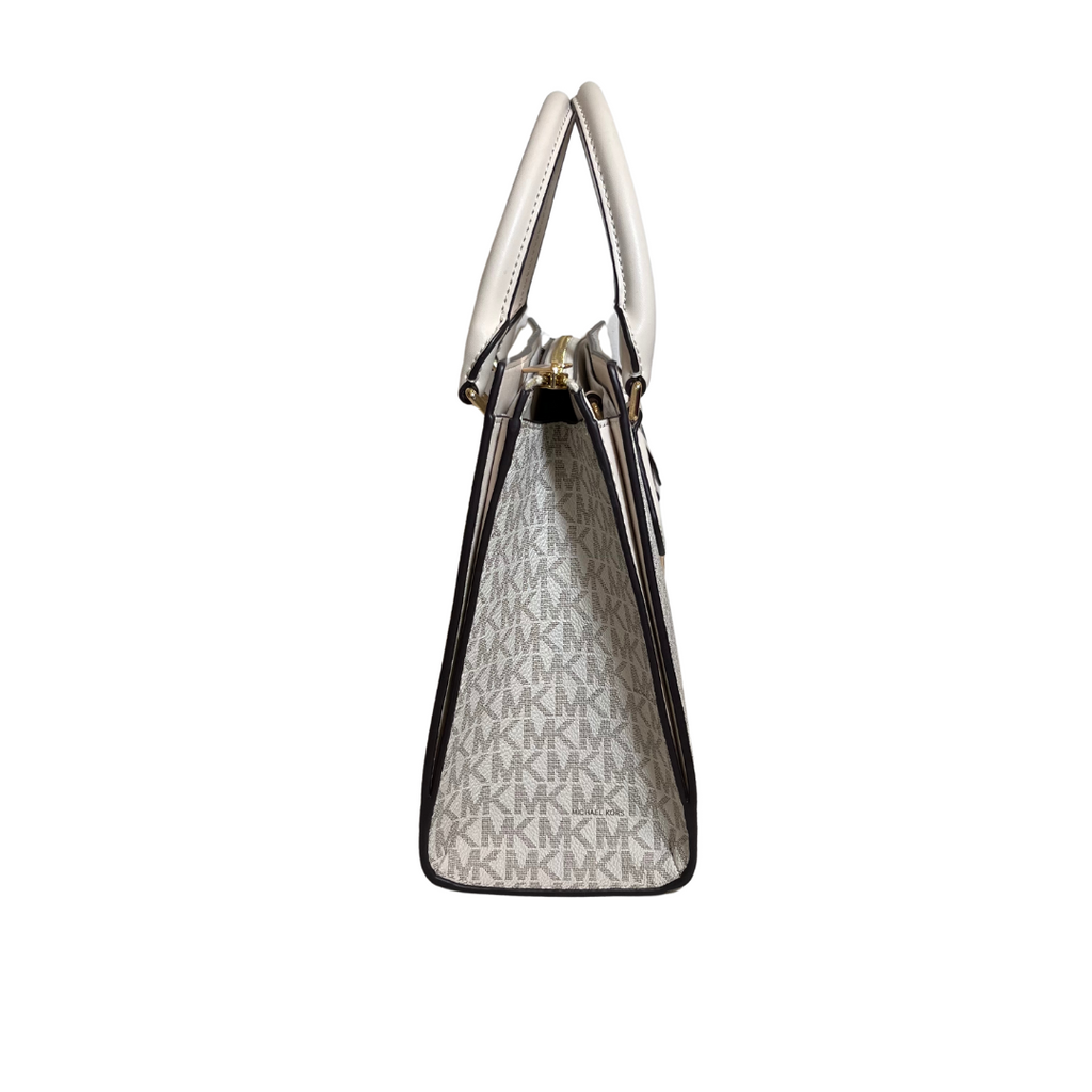 Michael Kors Cream Multi Signature Sheila Medium Logo Satchel Bag | Gently Used |