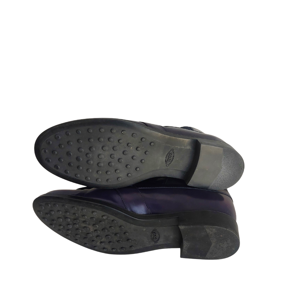 Tod's Navy Blue Leather Chelsea Boots | Pre Loved |