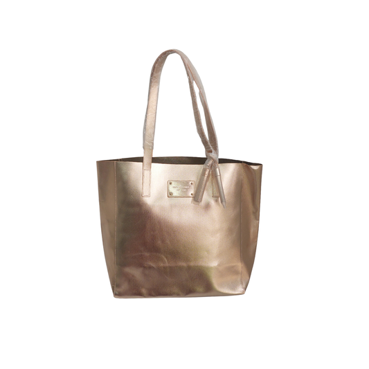 Michael Kors Rose Gold Leather Tassel Shopper Tote Bag | Pre Loved |