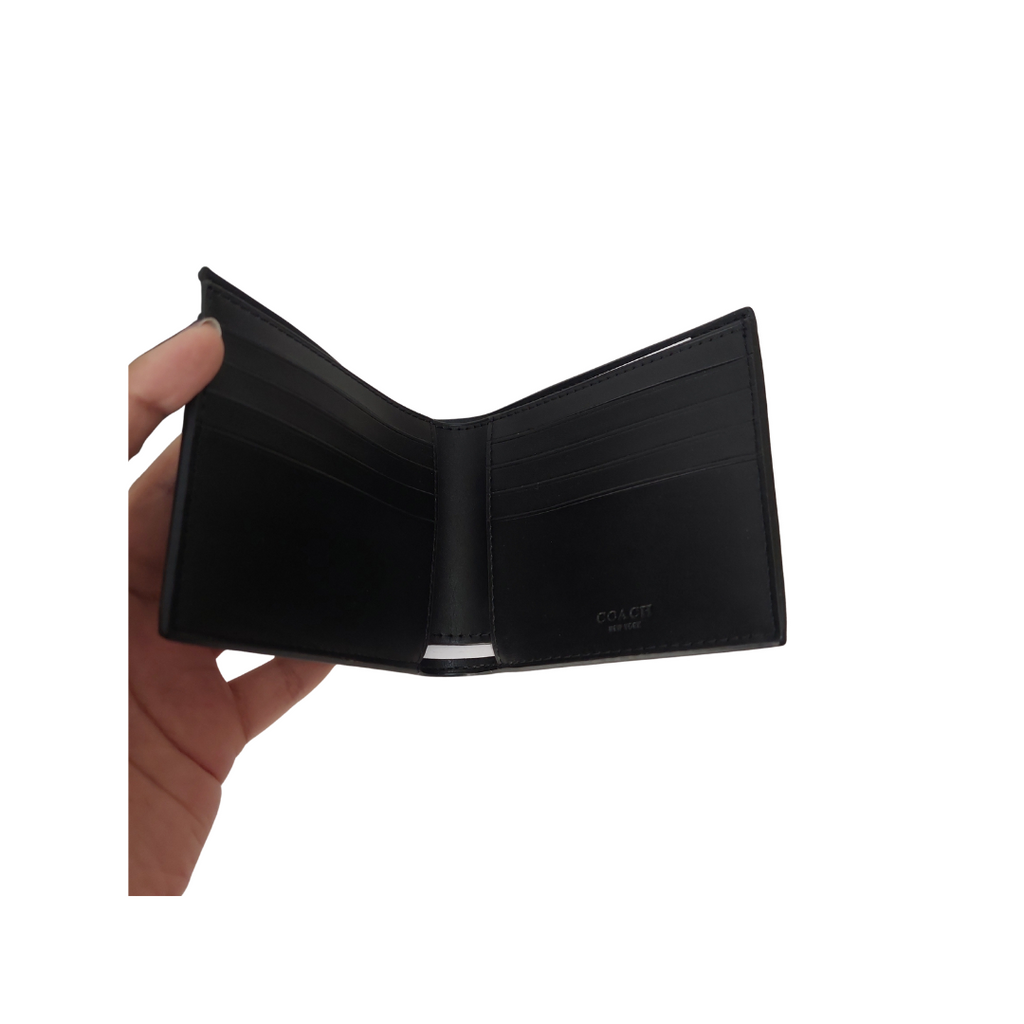 Coach Men's Black Leather Wallet & Belt Set | Like New |