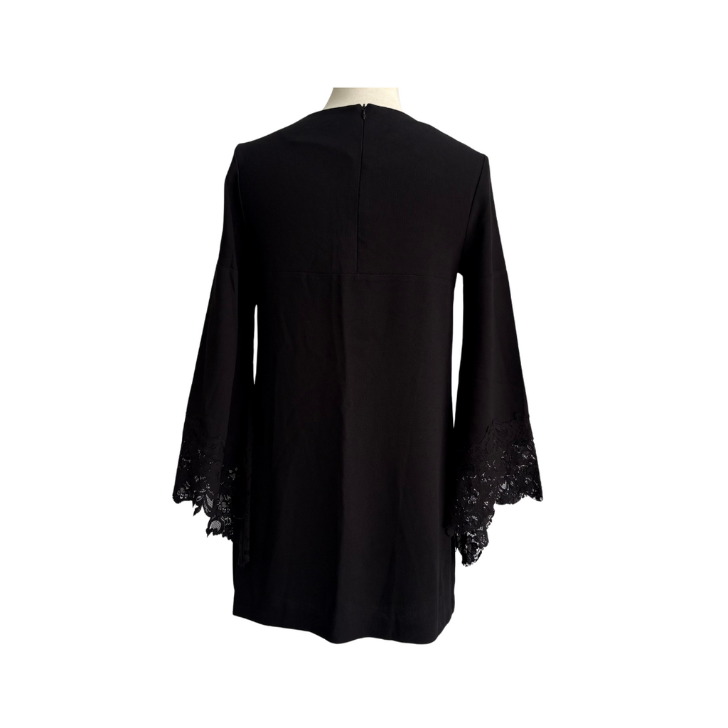 Zara Black Lace detail Sleeve Short Dress | Pre Loved |