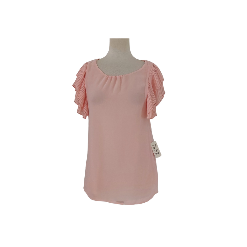 Forever 21 Light Pink Pleated Sleeves Blouse | Brand New |