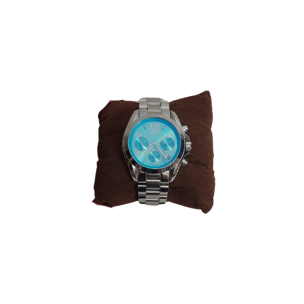 Michael Kors Silver & Blue Chronograph MK6197 Watch | Pre Loved |