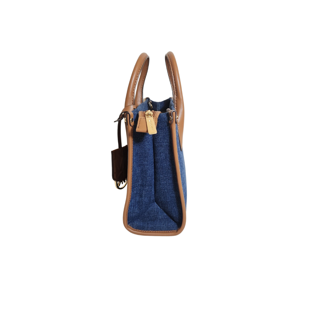 Michael Kors 'Mirella' Small Indigo Shopper Crossbody Bag | Like New |